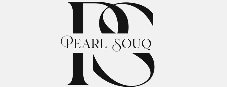 Logo of Pearl Souq with stylized text on a white background